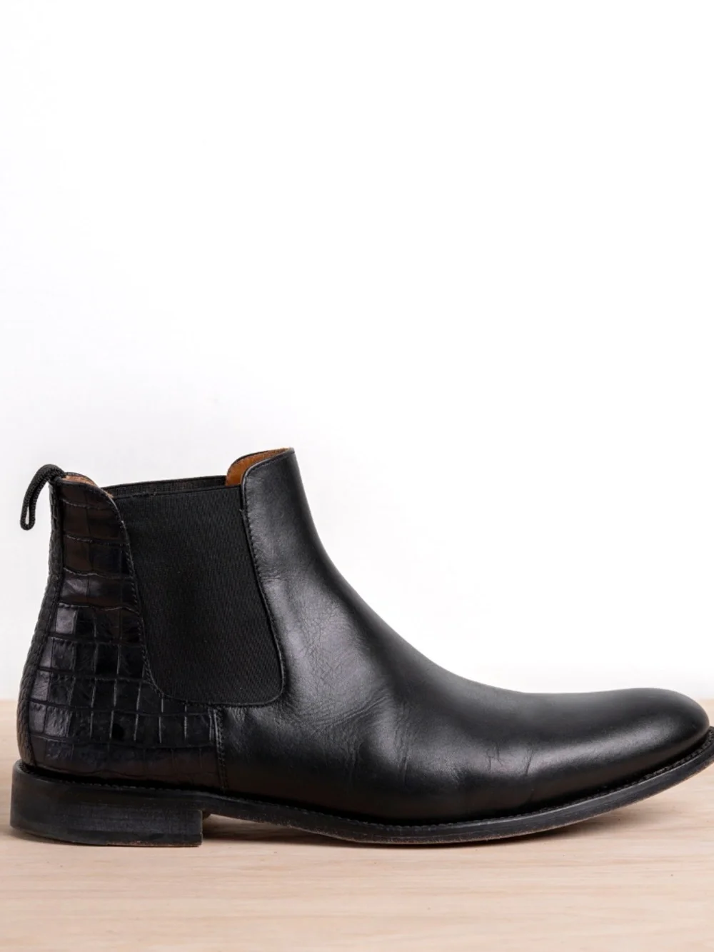 TAFT Hiro Chelsea Boot Midnight Leather Size 10